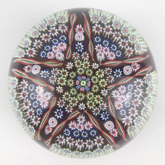 Perthshire PP30 1976 Millefiori Star Shaped Twist Ruby Vintage LE Paperweight - Picture 1 of 13